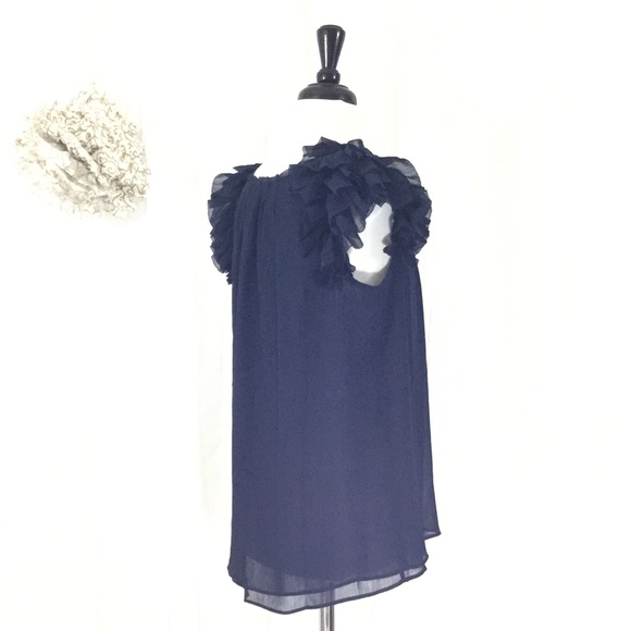 Navy Blouse NWOT* - Picture 2 of 8